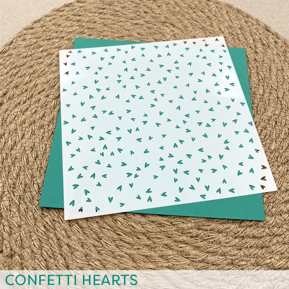 Stencil Confetti Hearts SW10297